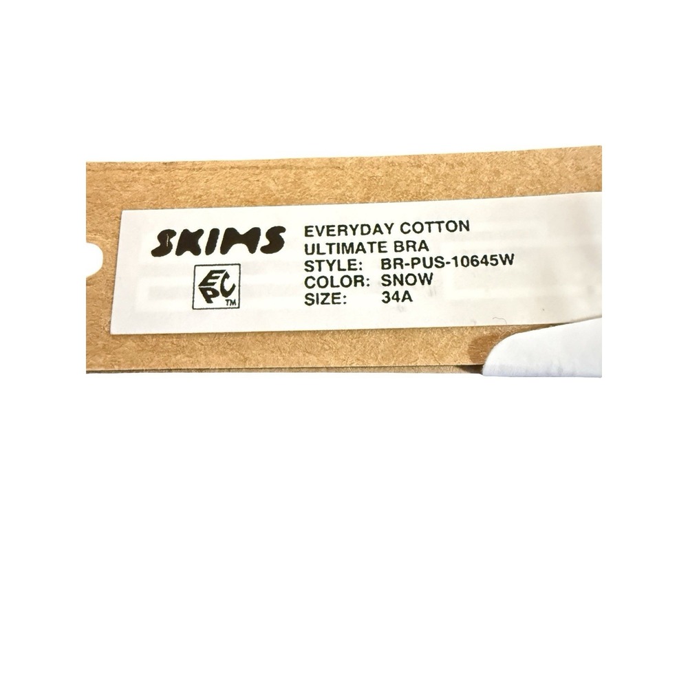 Skims Everyday Cotton Ultimate Bra Snow White 34A BR-PUS-10645W - Picture 5 of 5